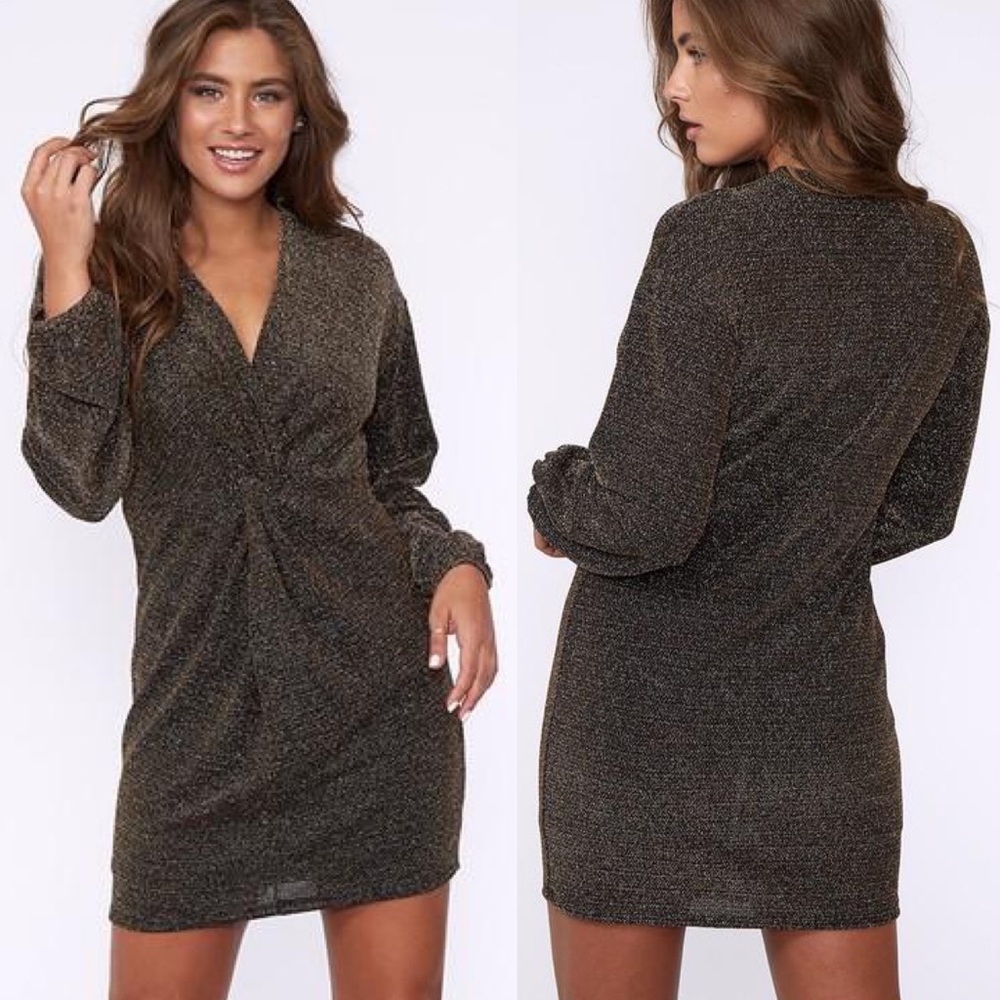 Metallic Knit Dress